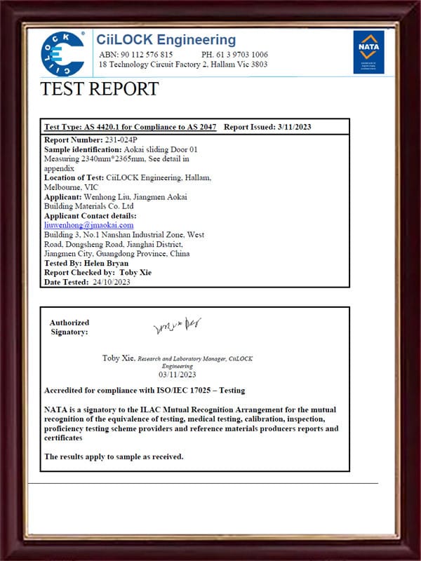 Test report 1